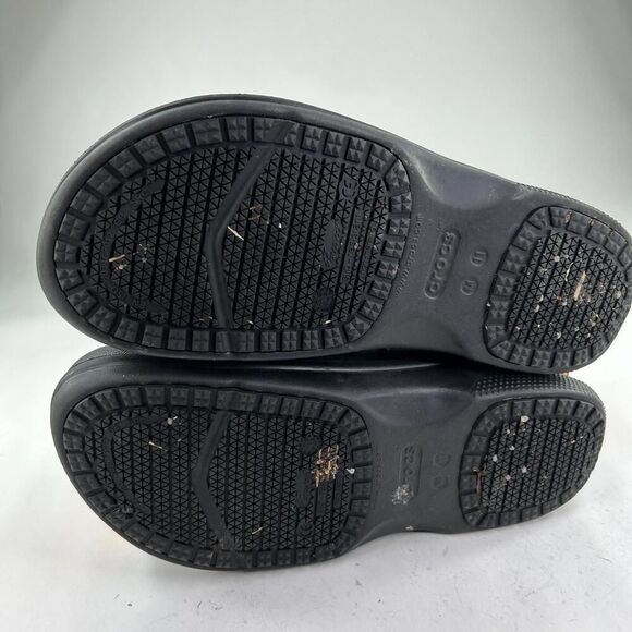 Crocs On The Clock Work Slip On  Shoes Black Comfort Clogs Mens Sz 11 M Non-Slip - Picture 7 of 11
